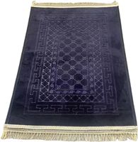 Großhandel 70*110cm Mehrfarbiger Moderner Handgefertigter Umweltfreundlicher Gebetsteppich Geschenkset Premium Türkischer Dicker Muslimischer Einfarbiger Samt