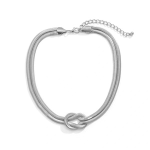 QX01 펑크 힙합 나비 매듭 블레이드 체인 남녀공용 18K 금도금 여름 목걸이와 팔찌 - Product Image 6