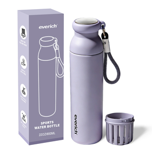 Botella Antideslizante de Acero Inoxidable 304 de Doble Pared, Libre de BPA, de 650 ml, Mantiene Bebidas Calientes y Frías, Personalizable para Regalos - Product Image 3