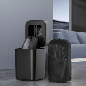 <span class=keywords><strong>Cestino</strong></span> per immondizia nero creativo 17L quadrato nero aperto superiore deposito automatico per <span class=keywords><strong>bagno</strong></span> domestico <span class=keywords><strong>pattumiera</strong></span> carino nero bidone della spazzatura - Product Image 3