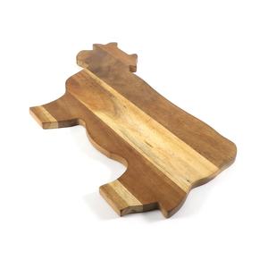 Tagliere da portata in legno di Acacia a forma di mucca vassoio per pane in legno massello piatto per salumi tagliere per Pizza tagliere per formaggi in legno - Product Image 1