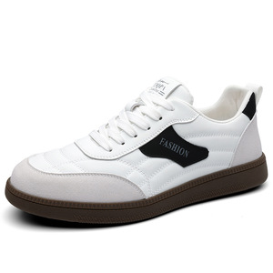 Chilowa Baskets blanches pour hommes, chaussures décontractées à talon bas et semelle en caoutchouc - Product Image 5