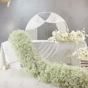 Promise Wedding Hot Selling Colorful Gypsophila Baby Breath Flower Table Runner Flower