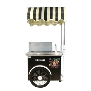 Carrito de helados italianos para exteriores, escaparate de paletas, congeladores, expendedora de helados, macaron para camión, aprobado por la CE