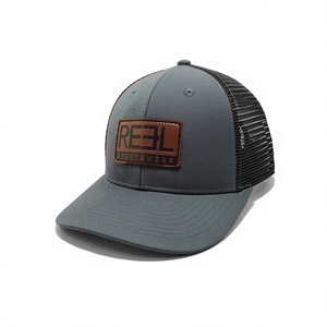 Casquette Trucker Classique Quatre Saisons pour Adultes, Fabriquée en Usine au Vietnam, avec Patch en Cuir Personnalisé et Dos en Maille Respirante à 6 Panneaux - Product Image 4