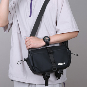 Fashion Men's Shoulder <b>Bag</b> Large Capacity PU Leather Texture Crossbody <b>Bag</b> Multiple Pockets For Commuting Everyday Use - Product Image 3
