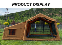 Tente de camping familiale de luxe, résistante aux intempéries, en coton, gonflable, avec deux chambres, en vente directe d'usine