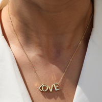 Mini abalorios de letras iniciales chapados en oro de 18 quilates, collar con colgante de nombre personalizado DIY, joyería de moda para mujer