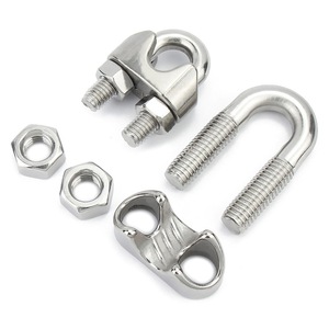 Rigging Hardware Wire Rope <strong>Clamp</strong> Din741 Lifting Stainless Steel U Bolt Saddle Fastener Wire Rope <strong>Clips</strong> <strong>Clamp</strong>