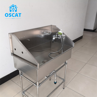 OSCAT vétérinaire toilettage pour animaux de compagnie baignoire Spa porte mobile et souffleur vétérinaire bain piscine nettoyage chien baignoire éviers