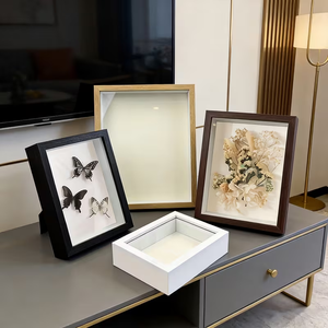 <span class=keywords><strong>Cadre</strong></span> <span class=keywords><strong>photo</strong></span> en bois pour souvenirs, souvenirs de mariage, artisanat, billets et photos - Cadres <span class=keywords><strong>photo</strong></span> carrés en bois - Product Image 3