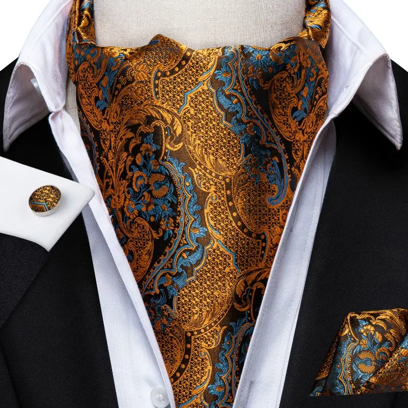 Poly Satin Blaues Halstuch Krawatten Geschenk Tuxedo Couture Cravat Ascot 