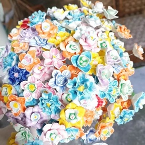 Flores Eternas Artificiales Pintadas a Mano <span class=keywords><strong>de</strong></span> Jingdezhen, Artesanía <span class=keywords><strong>de</strong></span> Decoración para el Hogar, <span class=keywords><strong>Rosas</strong></span> y Peonías - Product Image 3