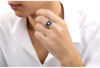 Bague Chevalière Vintage en Argent 925 pour Homme, Gravure Croix Turque, Agate Noire Naturelle, Bijoux Hip-Hop Rock, Type Ouvert