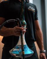 Nouvelle mode narguilé russe ensemble de shisha de haute qualité narguilé à lame unique ensemble de narguilé de luxe en aluminium argenté