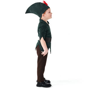 Halloween Hunter bambini <span class=keywords><strong>Robin</strong></span> Hood Archers gioco di ruolo Pan Stage Costume - Product Image 3