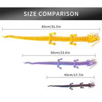 Modèle de dragon chinois 3D extra large de 80 cm Jinccai - Jouet de dragon en plastique réaliste pour la décoration de la maison, âges de 5 à 7 ans