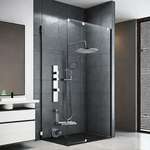 KAWAL 현대 다기능 목욕 및 샤워 수도꼭지 세트 디지털 디스플레이 사각 피아노 키 비 및 마사지 스프레이 패턴 욕실
