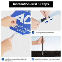 Toowin precio de fábrica seguridad patio signos y pegatinas guía personalizada proveedor azul Cctv signo Metal Adt signos y pegatinas