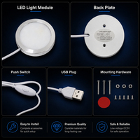 Kit de lampe Turbo DIY pour projets d'impression 3D, lumière LED créative de bureau alimentée par USB 5V 2W avec interrupteur pour la décoration de bureau des créateurs