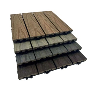 Piastrelle moderne per Decking in legno per uso esterno Co-estrusione per piastrelle a ponte cavo ad incastro