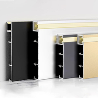 Rodapié LED Moderno Impermeable para Hotel, Perfil de Aluminio con Base de Aleación de Aluminio, Rodapié Luminoso LED