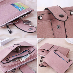 High Quality PU Leather Women's Classic <b>Wallet</b> Slim <b>Zipper</b> Closure Short Polyester Lining Hot Sales Patterned Men's <b>Wallets</b> - Product Image 6