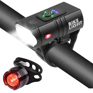 ไฟหน้าจักรยาน LED T6ไฟหน้ารถจักรยานแบบชาร์จไฟได้ผ่าน USB 10W 800LM 6โหมดไฟฉายอุปกรณ์ขี่จักรยาน - Product Image 1
