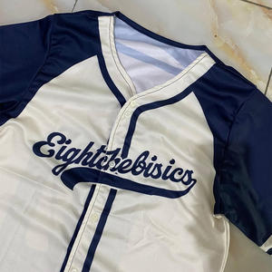 Uniforme de baseball unisexe personnalisable en sublimation 100 % polyester, respirant, anti-transpiration, séchage rapide, avec boutons - Product Image 2