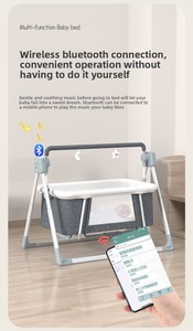 <span class=keywords><strong>Culla</strong></span> Elettrica Multifunzionale per Neonati con Telecomando, Altalena Elettrica 2-in-1, <span class=keywords><strong>Culla</strong></span> Oscillante per Bambini - Product Image 6