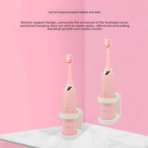 Soporte de pared para cepillos de dientes eléctricos, estante sin perforaciones con ventosa, organizador de almacenamiento para baño de adultos y niños - Product Image 4