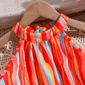Adolescent Filles Sans Manches Princesse D'été Grande <span class=keywords><strong>Fille</strong></span> Robe À Volants Avec <span class=keywords><strong>Ceinture</strong></span> 8-12Y - Product Image 5
