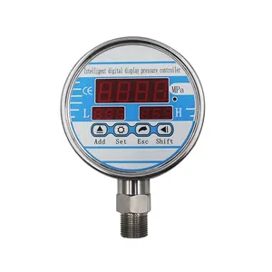 Pengukur tekanan air bahan bakar minyak relai kontrol hidrolik lpg pengukur tekanan Digital co2 pneumatik tampilan LCD Manometer