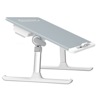Oem Kwaliteit Lederen Boek Stand Verstelbare Laptop Bureau Studie Tafel Bed Lade Sofa Zwart Computer Bureau