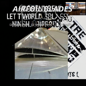 ใบพัดลมอุตสาหกรรมอะลูมิเนียมอัลลอยด์รูปทรงปีกเครื่องบิน CNW GROUP รุ่น MT280202 รุ่น T3~T8 อะลูมิเนียมโปรไฟล์แบบอบชุบ - Product Image 2