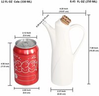 Bouteille en céramique distributeur d'huile d'olive et vinaigre, avec établi, en céramique, bouteille de Sauce soja ou vinaigre Cruet avec verseur, moderne de 77L