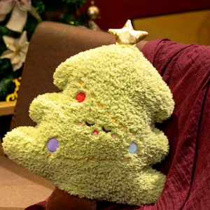 Hot Selling Furry <b>Star</b> Christmas Tree <b>Pillow</b> Kawaii Plush Toys Stuffed Animal Toys Arcade Game With Bag Charm for Boys - Product Image 1