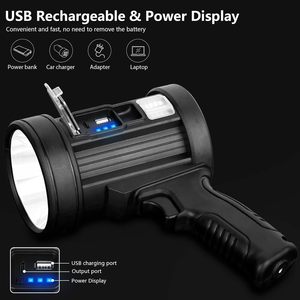 Led searchlight mạnh mẽ, cao lumens Spotlight 6 chế độ với COB ánh sáng và tấm pin mặt trời cho câu cá chèo thuyền cắm trại - Product Image 5