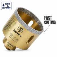 Scie cloche diamantée multicouche brasée sous vide pour le perçage du quartz, du carrelage vitrifié et du granit, outil à disque de 16 mm à 100 mm, OEM