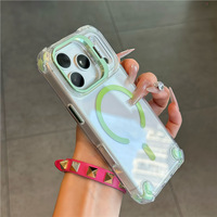 Coque de téléphone antichoc avec protection d'angle airbag, support d'objectif et film protecteur, haute transparence pour iPhone 18 Pro Max