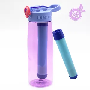 Best Selling Products 2024 Customized Filtered Water Bottle for Hiking Camping Survival and Travel