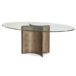 Antique Acrylic Dining Table Dinner Table Luxury Wood Dining Table with a Curving X-shaped Base