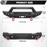 Parachoques Delanteros y Traseros Reforzados para Todoterreno para Ford Bronco 2021-2026 con Soporte para Cabrestante y Luces LED