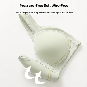 Nuovo Stile Reggiseno <span class=keywords><strong>Allattamento</strong></span> Traspirante <span class=keywords><strong>in</strong></span> Maglia Taglie Forti con Chiusura Frontale Senza Ferretto, Reggiseno Premaman Push-up per <span class=keywords><strong>Allattamento</strong></span> - Product Image 5