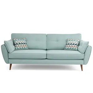 Canapés de salon en velours rose fer nordique léger cadre de luxe incurvé en forme de L maison tissu salle à manger canapé d'angle moderne
