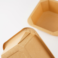 Boîte carrée jetable en papier kraft imperméable pour plats à emporter – Fournisseur d'usine, diverses tailles pour divers types de nourriture