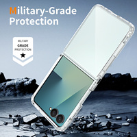 Nouvelle arrivée Étui de protection transparent pour Samsung Galaxy Z Flip 8 Léger Anti-chute Durable TPU+PC Coque de téléphone portable fine