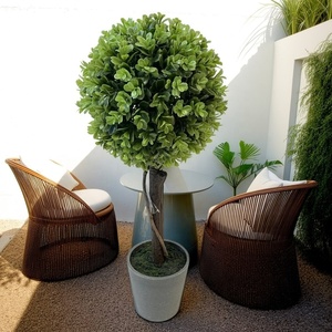 Petit Buis Artificiel Topiaire Boule Arbre pour Extérieur Maison Jardin Plastique Faux Conservé Herbe <span class=keywords><strong>Arbuste</strong></span> pour Aménagement Paysager Partie - Product Image 2