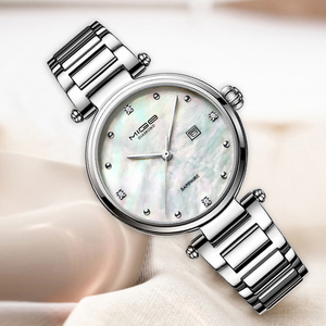 Elegante Reloj de Cuarzo de Acero Inoxidable para Mujer, Pantalla Analógica, Resistente al Agua 3ATM, Caja Redonda, Cierre Plegable, Correa de 18 mm - Product Image 5