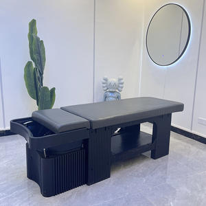 Chaise de massage capillaire <span class=keywords><strong>professionnelle</strong></span> de salon thaïlandais, nouvelle conception, de haute qualité, best-seller, en cuir synthétique, lit de shampooing, luxe moderne - Product Image 5